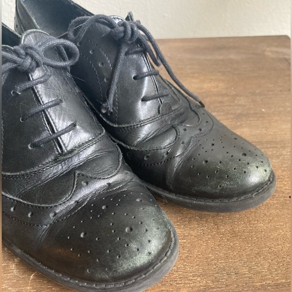 Black leather brogues, size 7, Lavorazione Artigiana in GUC - Picture 7 of 8
